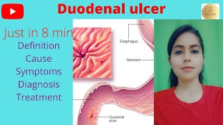 Duodenal ulcer in Hindi cause symptoms diagnosis treatment Learn with Dr Shipra [upl. by Lebasi]