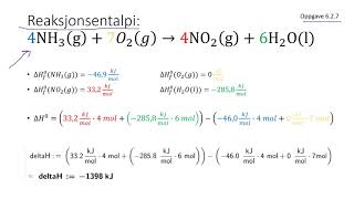 Kjemi 1  Entalpi og entropi regneeksempler [upl. by Medina]