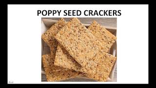 Paleo Recipes  Poppy Seed Crackers By A Former Diabetic [upl. by Aleahs810]