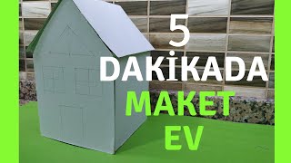 MAKET EV YAPIMI  MODEL HOUSE KOLAY EV YAPIMI MİMARİ TASARIM teknoloji tasarımMUKAVVADANKARTONDAN [upl. by Frida]