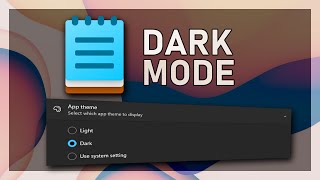 Notepad  Enable or Disable Dark Mode Tutorial [upl. by Oguh848]