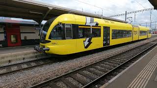 Trains in Romanshorn Switzerland 🇨🇭  SBahn  Züge  SBB  Schweiz [upl. by Lamb]