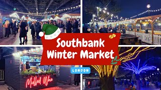 Southbank Winter Market amp Lights  Christmas 2023 🎅 [upl. by Dwane]