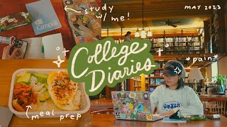 Im going back to school ⊹˚ summer classes studying amp slow days at home  linhs college diaries [upl. by Marlon]