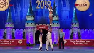 Mekenzie Grabau and Kollin Cockrell 2019 UCA Partner Stunt National Champions [upl. by Adnoel]