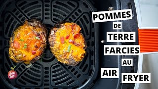 POMME DE TERRE FARCIE AU AIR FRYER 🥔  Patate au four air fryer [upl. by Lozar]