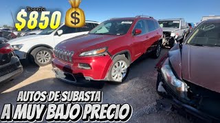 PRECIOS BARATOS EN UNA SUBASTA DE CARROS EN USA  CARROS DE 800dls [upl. by Akemeuwkuhc]