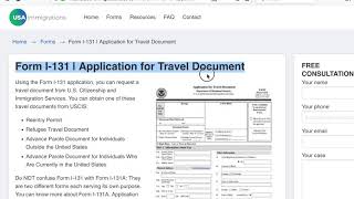 Form I131  Application for Travel Document [upl. by Neill]