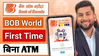 BOB World Registration Without ATM Card 2024  BOB World Login Kaise Kare [upl. by Hyatt]