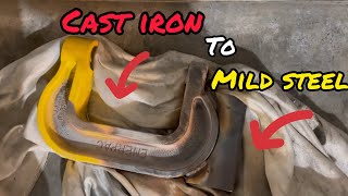 How to Weld Cast Iron to Mild Steel  It CAN Be Done [upl. by Lebiralc]