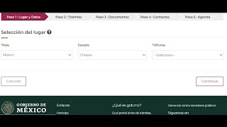 Como agendar cita para pasaporte mexicano primer paso crear cuenta regístrate SRE [upl. by Yun42]