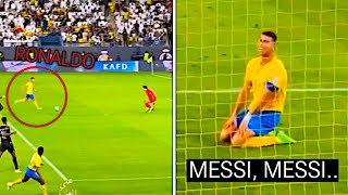 Ronaldo misses an open goal vs Al Hilal 👀 [upl. by Sulokcin]