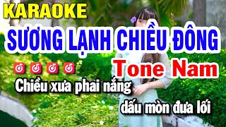 Sương Lạnh Chiều Đông Karaoke Tone Nam Nhạc Sống  Huỳnh Lê [upl. by Zandt]