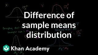 Difference of sample means distribution  Probability and Statistics  Khan Academy [upl. by Pears]