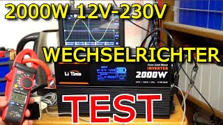 ⚡2000W 12V230V Wechselrichter Test f Insel Solaranlage Wohnmobil Stromspeicher Balkonkraftwerk [upl. by Turrell]