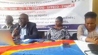 Kinshasa  DÉCLARATION SYNDICALE DU 21 SEPTEMBRE 2024 [upl. by Eednarb399]