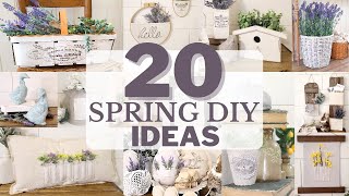 20 Spring Decor DIY ideas • Budget Friendly • Drop Cloth • Wood • Painting Techniques • Lavender [upl. by Yrellam]