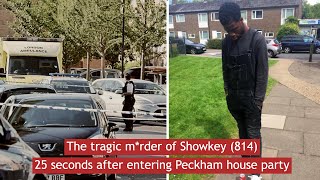 the tragic mrder of Showkey 814 25 seconds after entering Peckham house party news [upl. by Lamrej]