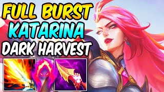 DARK HARVEST KATARINA MID FULL BURST  Build amp Runes  League of Legends [upl. by Oz]