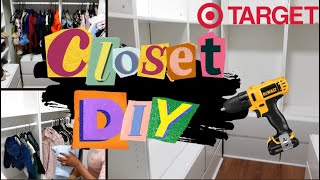 TARGET CLOSET BOOKCASE  DIY REMODEL  WATCH ME WORK [upl. by Niotna582]