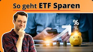 ETF Sparplan erklärt Vermögen aufbauen mit ETFSparen Rechenbeispiel  finanzennet [upl. by Ardien]