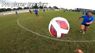 Professional football player team game training eye view [upl. by Ivar]