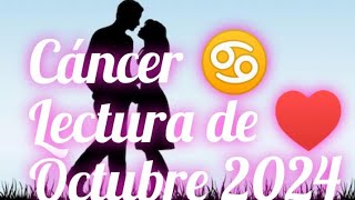 CÁNCER ♋ OCTUBRE 2024 ❤️ HAY UNA CHARLA PENDIENTE ENTRE USTEDES DOS ✨💌💌💌✨ [upl. by Ettennal]