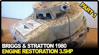 Briggs and Stratton Engine Repair 35HP 1980  PART 1 [upl. by Samson895]