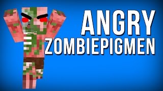 Make Zombie Pigmen Angry in Minecraft 18 [upl. by Infield]