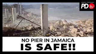 PIER destroyed by the SEA  PDTV NEWS JAMAICA  February 7 2024 [upl. by Nytsirc]