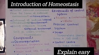 Introduction of HomeostasisClass 12Biology [upl. by Lertnek]