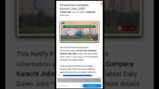 How to Apply For Oil and Gas Company Karachi Jobs 2024 [upl. by Pacificia]