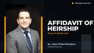 What is an Affidavit of Heirship [upl. by Anilrahc]