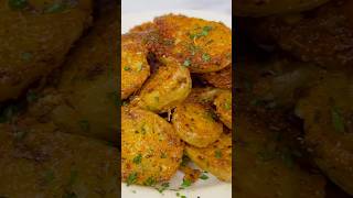 Viral TikTok Parmesan Crusted Potatoes 😋 potato potatorecipe cheesy cooking short [upl. by Emmott]