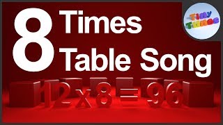 8 Times Table Song For Kids  Tiny Tunes [upl. by Olihs]