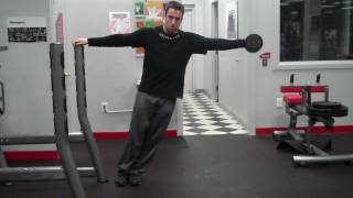 Dumbbell Lateral Raise Leaning [upl. by Hepza]