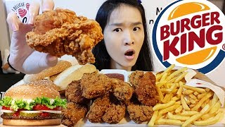 BURGER KING FRIED CHICKEN Beef Whopper Chicken Sandwich Crunchy Chicken  Eating Show Mukbang [upl. by Dene]