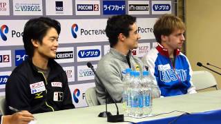 Rostelecom Cup 2014 Press conference after mens SP [upl. by Bayless]