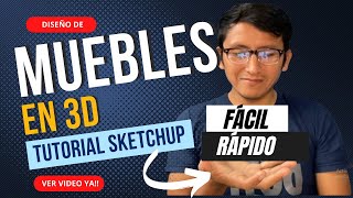 Diseño de Muebles en 3D Tutorial Completo con SketchUp Clase 41 [upl. by Lletniuq]