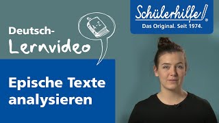 Analyse von epischen Texten 🎓 Schülerhilfe Lernvideo Deutsch [upl. by Sundstrom649]