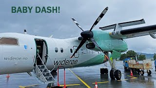 TRIP REPORT  Widerøe Dash 8100 OSLTRD  WF70 [upl. by Aser413]