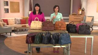 Dooney amp Bourke Florentine Leather Clayton Satchel with Amy Stran [upl. by Ahsykal460]