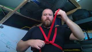 Beginner Rappelling Webbing Harness [upl. by Aniara]