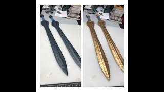 EVIL TED LIVE Painting Stunt sword props [upl. by Letsirhc]