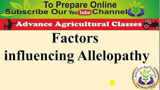 Factors influencing Allelopathy [upl. by Marylin]