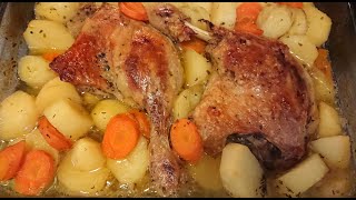 MA RECETTE DE RÔTI DE CANARD AU FOUR ACCOMPAGNE DE POMME DE TERRE [upl. by Jarita305]