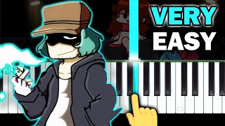 Fading  Friday Night Funkin vs Garcello  VERY EASY Piano tutorial [upl. by Ehman]