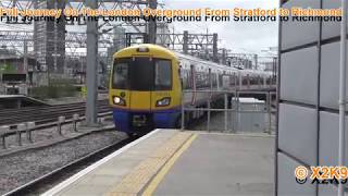 Full Journey On The London Overground From Stratford to Richmond [upl. by Rothwell]