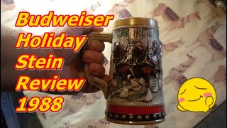 Budweiser Holiday Stein Review 1988 [upl. by Philina713]