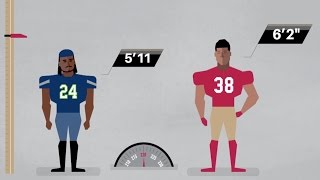 Jarryd Hayne vs Marshawn Lynch JJ Watt amp Other Stars  NFL Infographic [upl. by Enaed]